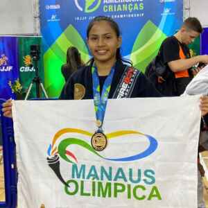 No Rio de Janeiro, jovem atleta do ‘Manaus Olímpica’ é campeã sul-americana de Jiu-Jítsu