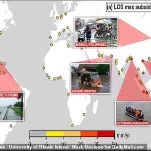 99 Cidades costeiras ao redor do mundo estão afundando
