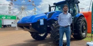 Trator da Inglaterra movido a biometano está na Expobel 2024 Trator da Inglaterra movido a biometano está na Expobel 2024