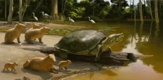 Tartaruga Gigante da Amazônia de 2 m pode ter sido consumida por humanos Tartaruga Gigante da Amazônia de 2 m pode ter sido consumida por humanos