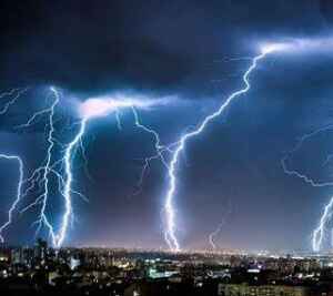 Intensidade de raios e prejuízos generalizados com o aquecimento global raios