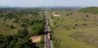 Foram feitos serviços entre o km 699 e o km 889,6, de Santa Maria das Barreiras, indo até a divisa do Pará com Mato Grosso