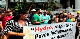 Indígenas e quilombolas em manifestação no Pará