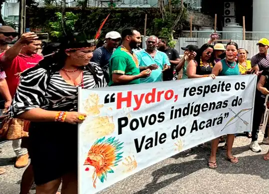 Indígenas e quilombolas em manifestação no Pará