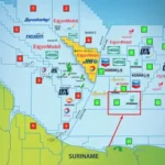 Plataforma de petróleo offshore operando em águas equatoriais, simbolizando o aumento da produção de países como Guiana e Suriname.