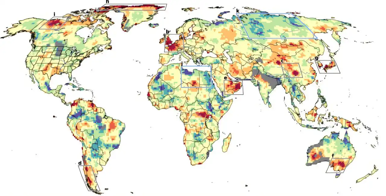 Regioes-onde-as-ondas-de-calor-observadas-excedem-as-tendencias Pontos críticos de ondas de calor