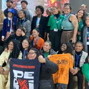 Jovens brasileiros levam o debate sobre racismo ambiental à COP29 em Baku jovens