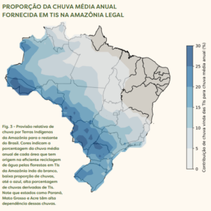 Como as Terras Indígenas Garantem a Segurança Hídrica do Brasil As florestas em Terras Indígenas da Amazônia são responsáveis por até 33% das chuvas em Mato Grosso, essenciais para a agropecuária e segurança hídrica