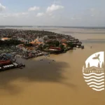 Uma ilustração vibrante da COP30, destacando Belém do Pará como palco do futuro da sustentabilidade