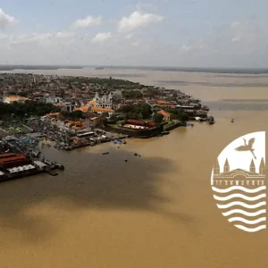 COP30: O Futuro da Sustentabilidade em Belém do Pará Uma ilustração vibrante da COP30, destacando Belém do Pará como palco do futuro da sustentabilidade