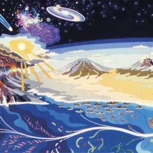 A Terra se tornará inabitável quando o oxigênio da Terra acabar A evolução da vida conforme retratada em um mural na NASA. Ames Research Center em Mountain View, Califórnia. A ascensão do oxigênio de um oligoelemento para um componente atmosférico primário foi um desenvolvimento evolucionário importante