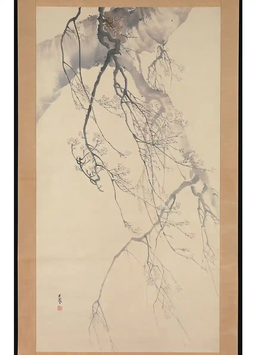 Arte e ciência iluminam as mesmas proporções sutis nos galhos das árvores 6 “Flores de cerejeira” de Matsumura Goshun (1752–1811). Museu Metropolitano de Arte