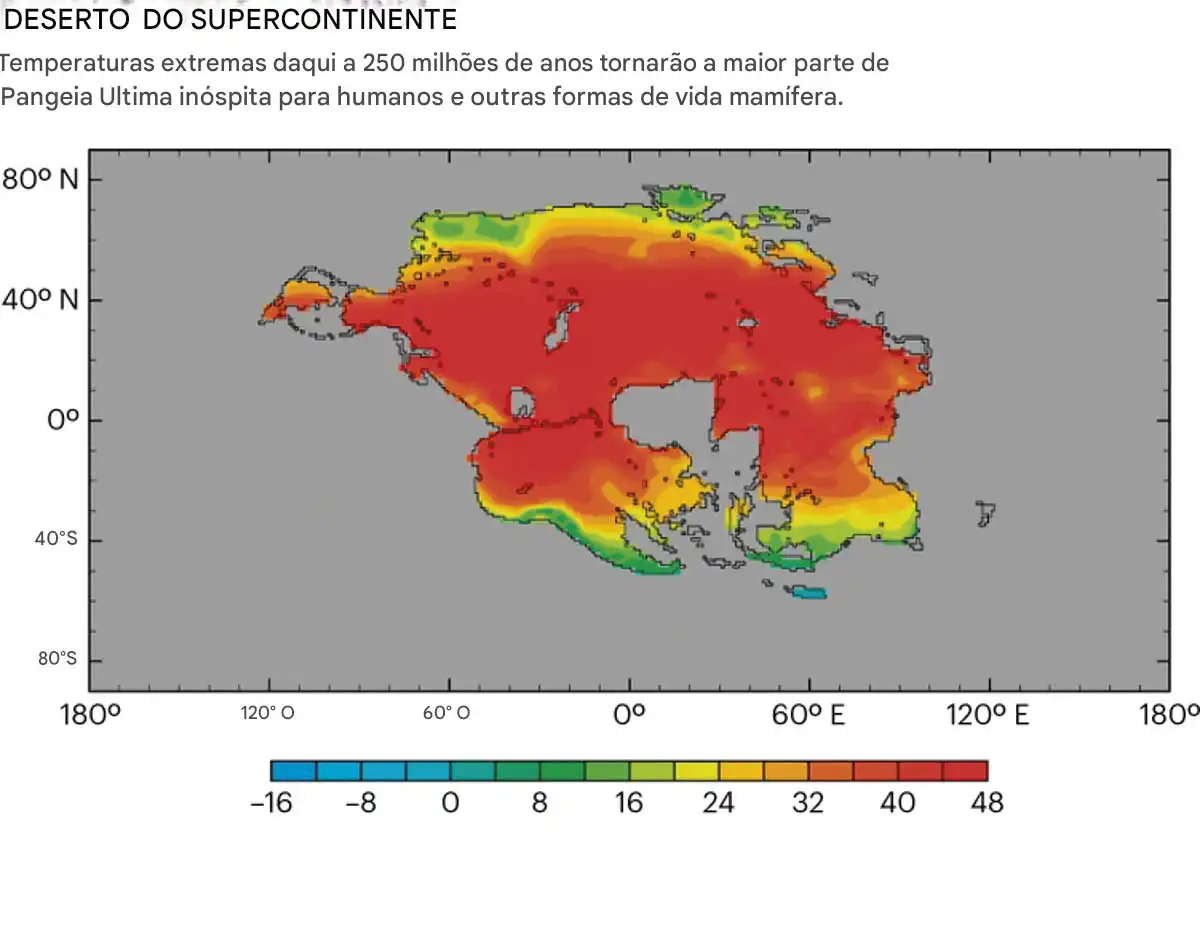 A Terra se tornará inabitável quando o oxigênio da Terra acabar 1 Pangea Ultima, o próximo supercontinente, daqui a 250 milhões de anos, (quando uma massa de terra composta por Europa, Ásia e África se fundir com as Américas) poderá tornar a maior parte da superfície da Terra inabitável para os mamíferos