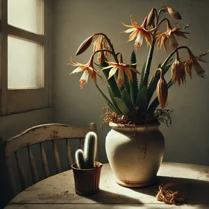 Suculenta Flor-de-maio com flores secando: 4 dicas para reviver a planta