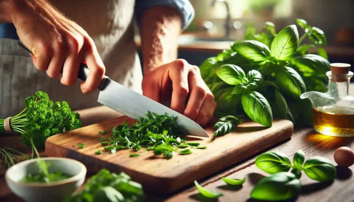 O jeito certo de cortar ervas aromáticas sem perder os óleos essenciais
