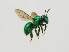 Inseto ampliado em estilo 3D realista