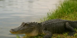 Jacaré no lago Como agir e por que não tentar espantar o animal