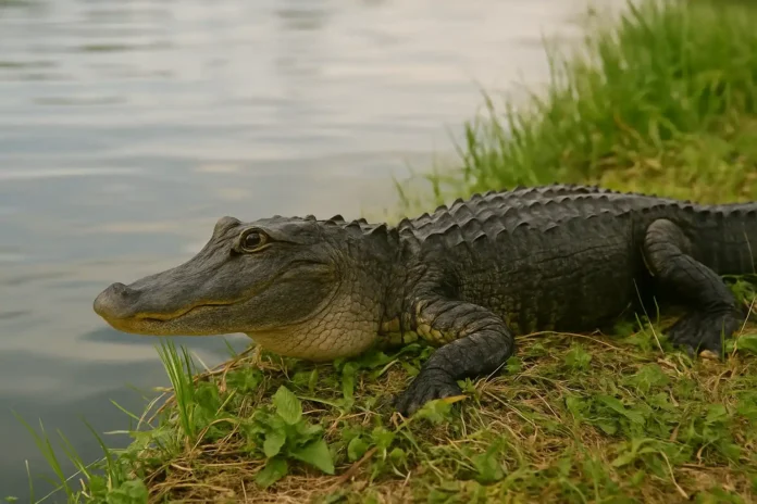 Jacaré no lago Como agir e por que não tentar espantar o animal