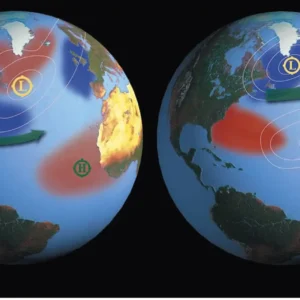 Fenômenos El Niños consecutivos estão acontecendo mais e o resultado é mais devastador Mapas globais da Terra no Oceano Atlântico mostram padrões de temperatura da superfície do mar durante episódios de El Niño (esquerda) e La Niña (direita). As cores ao longo do equador mostram áreas que são mais quentes ou mais frias do que a média de longo prazo