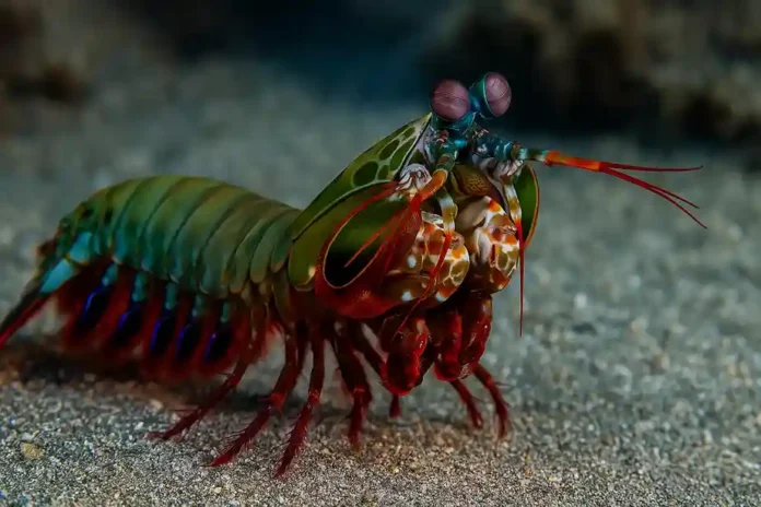 O movimento relâmpago do camarão-mantis