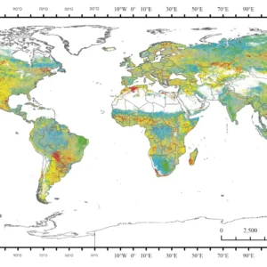 Rastreando mudanças na produtividade da terra Resultado global de LPD de 30 metros