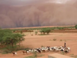 Tempestade de areia no Mali