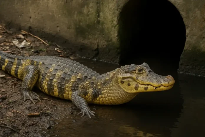 Você sabia que o jacaré-de-papo-amarelo consegue viver até em esgotos