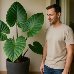 5 macetes para a orelha-de-elefante: mesmo protegida, ela precisa de luz indireta forte 5 macetes para a orelha-de-elefante