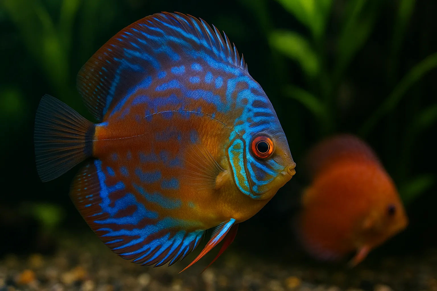 Acará-disco tem 3 cores e 1 comportamento parental impressionante 1 Acará-disco tem 3 cores e 1 comportamento parental impressionante