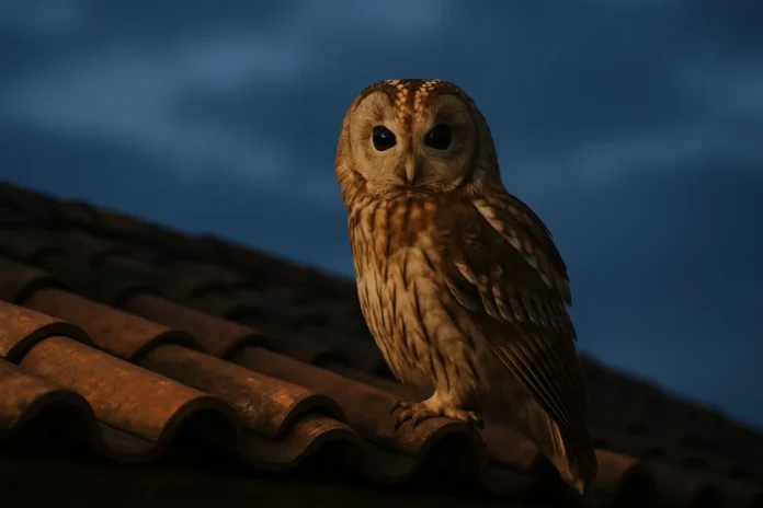 Coruja apareceu no telhado Entenda o que significa e se há risco