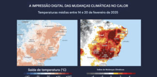Em fevereiro de 2025, o alerta de previsão vinculou um evento de calor extremo na América do Sul. Temperaturas de até 30°C a 44°C (86°F a 111°F) estão bem acima do normal de meados ao final de fevereiro, com algumas localidades no Brasil apresentando temperaturas de 3°C a 8°C (5,4°F a 14,4°F) acima do normal para esta época do ano. Uma área persistente de alta pressão elevou as temperaturas. A NASA confirmou a intensidade dessa onda de calor — incomum até mesmo durante o verão brasileiro — combinando observações de satélite com as temperaturas previstas. O Instituto Nacional de Meteorologia (INMET) registrou temperaturas superiores a 40°C em vários locais