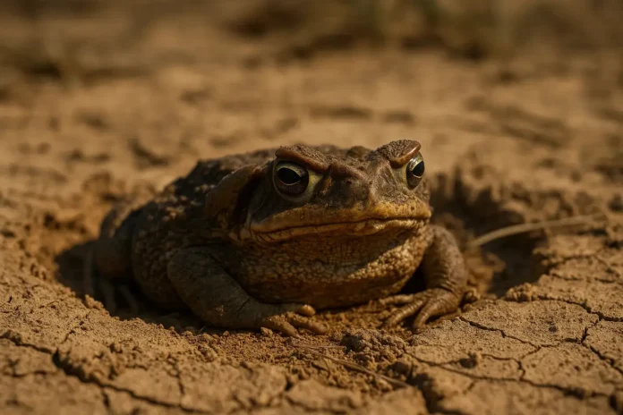O que o sapo-cururu faz para sobreviver à seca sem sair do lugar