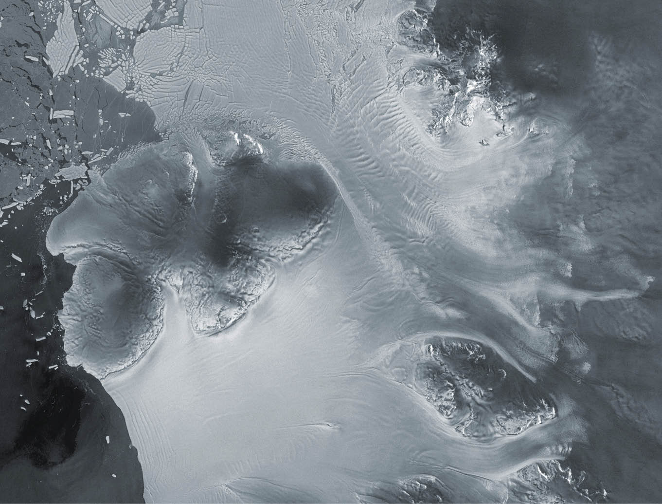 Plataforma de gelo Dotson fotografada pelo Sentinel-1