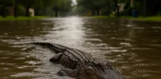 Viu um jacaré em rua alagada Saiba como agir com segurança