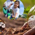 II Seminário “Diálogos para a COP30” mobiliza Belém em torno da educação ambiental e do protagonismo amazônico Crianças plantando uma árvore com o logotipo da COP30 Belém para Amazônia Brasil 2025 ao fundo.