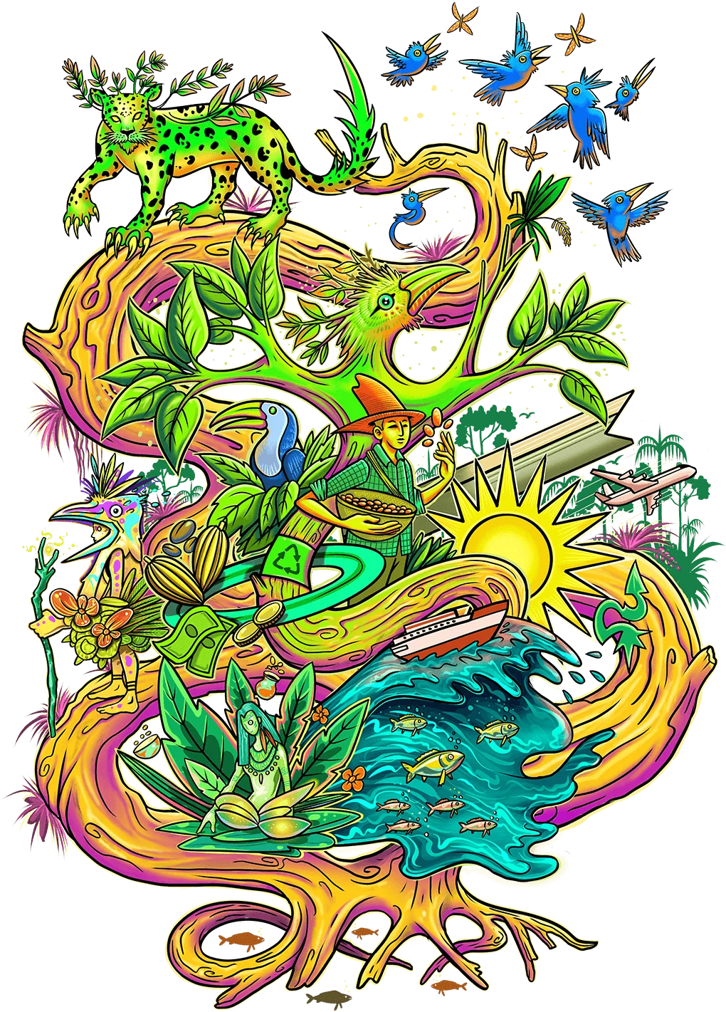 f2ibam-arte2-2 Pan-Amazônia em Rede: Fórum de Inovação e Investimentos na Bioeconomia promove conexões para uma Amazônia viva e sustentável