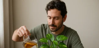 Coloque chá de casca de banana na terra da jiboia e veja como ela reage