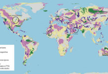 Distribuição global de terrenos com potencial de hidrogênio