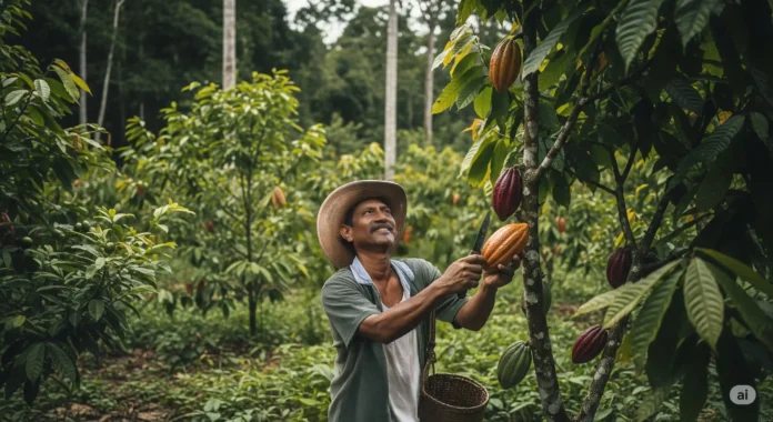 Descubra como o cultivo agroecológico do cacau na Amazônia impulsiona a economia verde, gera renda para comunidades e combate o desmatamento, protegendo nossa floresta.