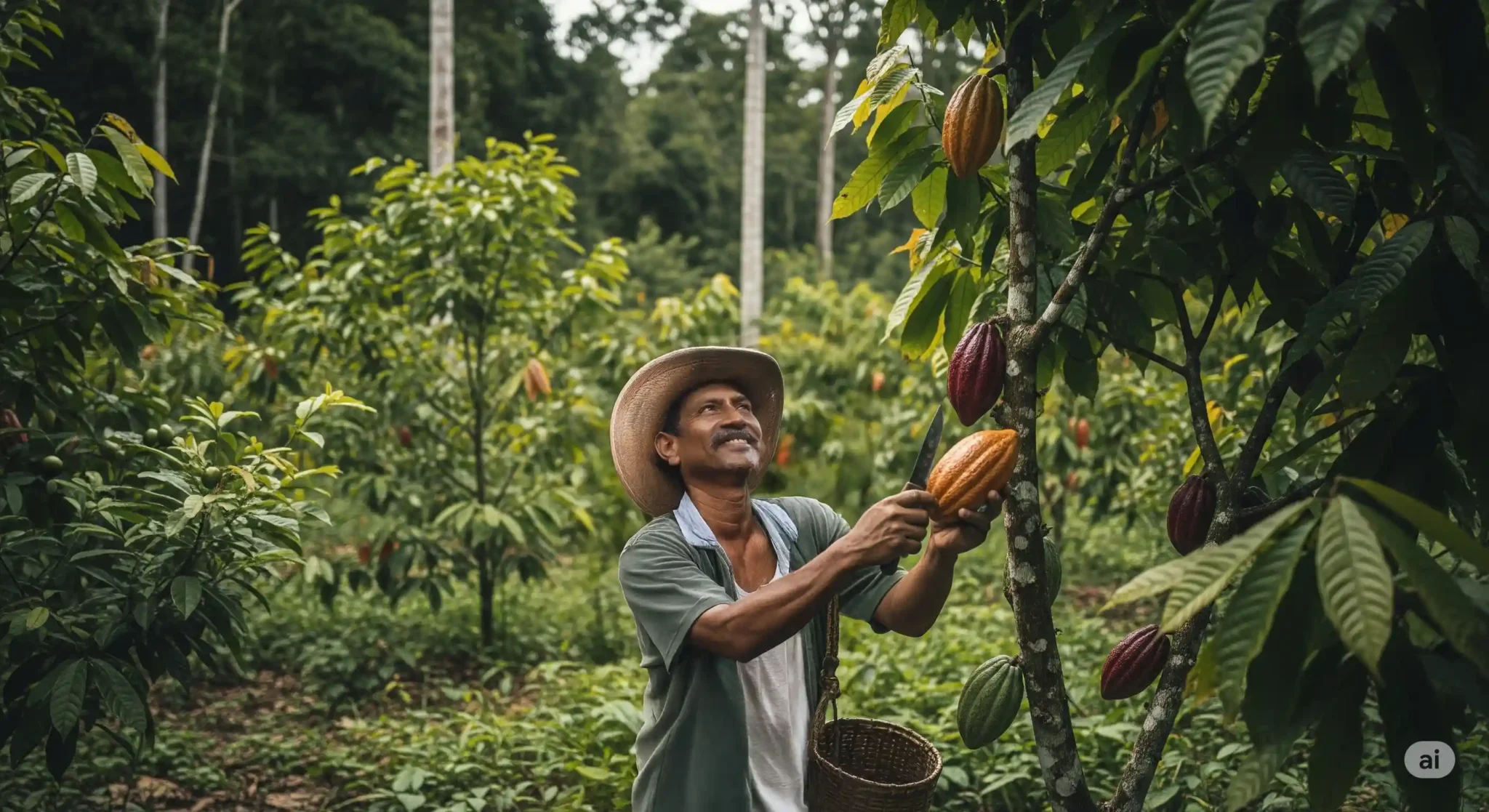 Como o Cacau da Amazônia Ajuda a Salvar a Floresta? 2 Descubra como o cultivo agroecológico do cacau na Amazônia impulsiona a economia verde, gera renda para comunidades e combate o desmatamento, protegendo nossa floresta.
