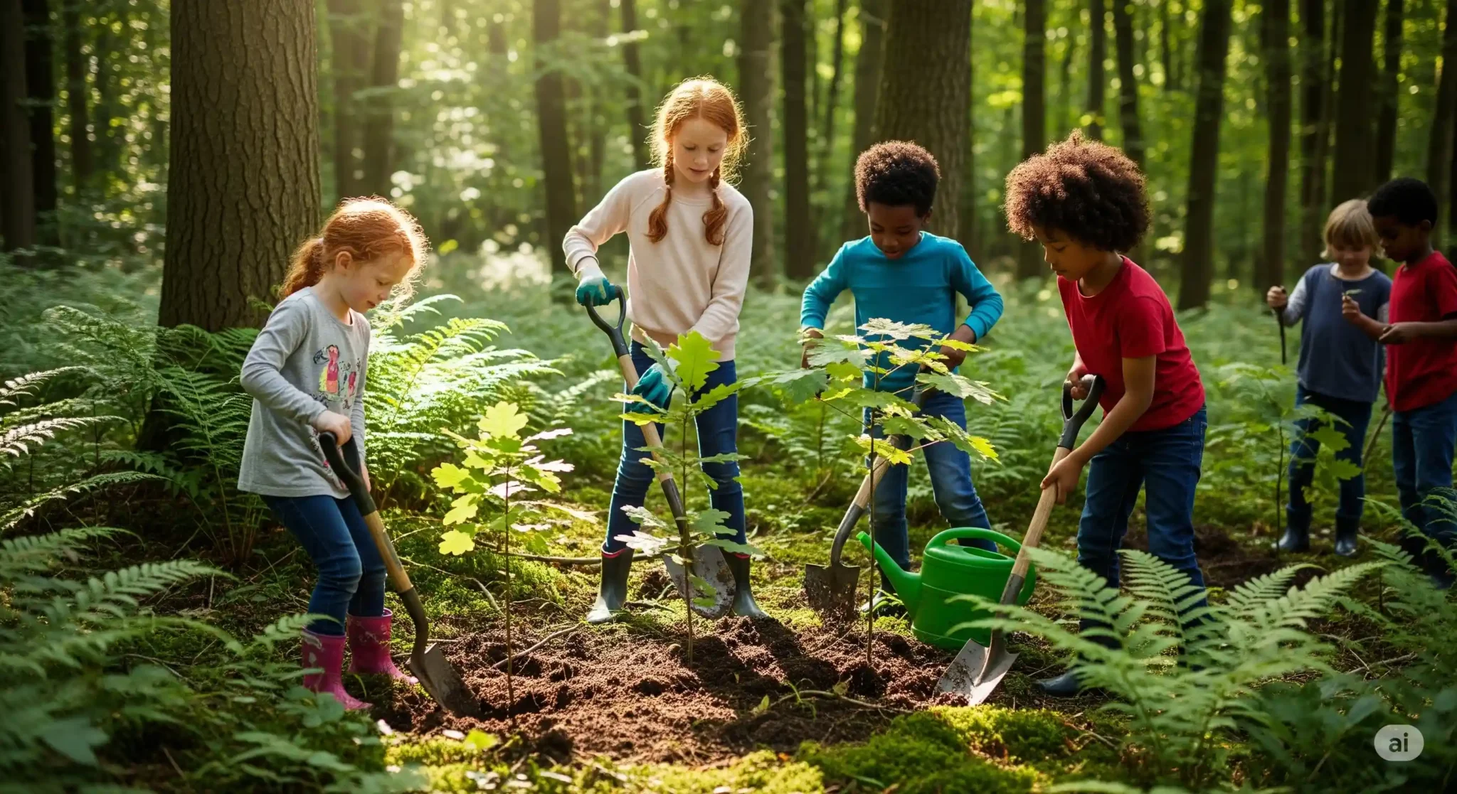 Pequenos cientistas Crianças pesquisando a floresta 2 Pequenos cientistas exploram a biodiversidade da floresta, aprendendo na prática sobre a natureza