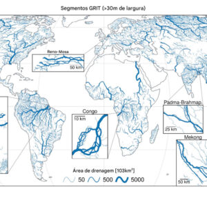 Mapa mais completo dos rios do mundo Mapa global da rede GRIT, remapeando os rios do mundo, ramificando-se no desconhecido para auxiliar na modelagem global de inundações