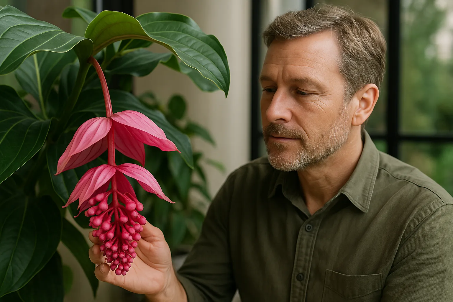 Medinilla magnifica: a flor exótica que conquista à primeira vista 1 Medinilla magnifica a flor exótica que conquista à primeira vista