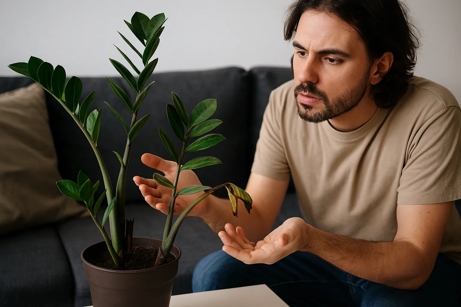 Minha zamioculca passou meses empacada até descobrir que o vaso estava sufocando as raízes 2 Minha zamioculca passou meses empacada até descobrir que o vaso estava sufocando as raízes