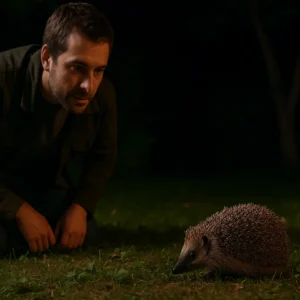 O que fazer ao encontrar um ouriço no seu jardim à noite Nem pense em tentar tocá-lo