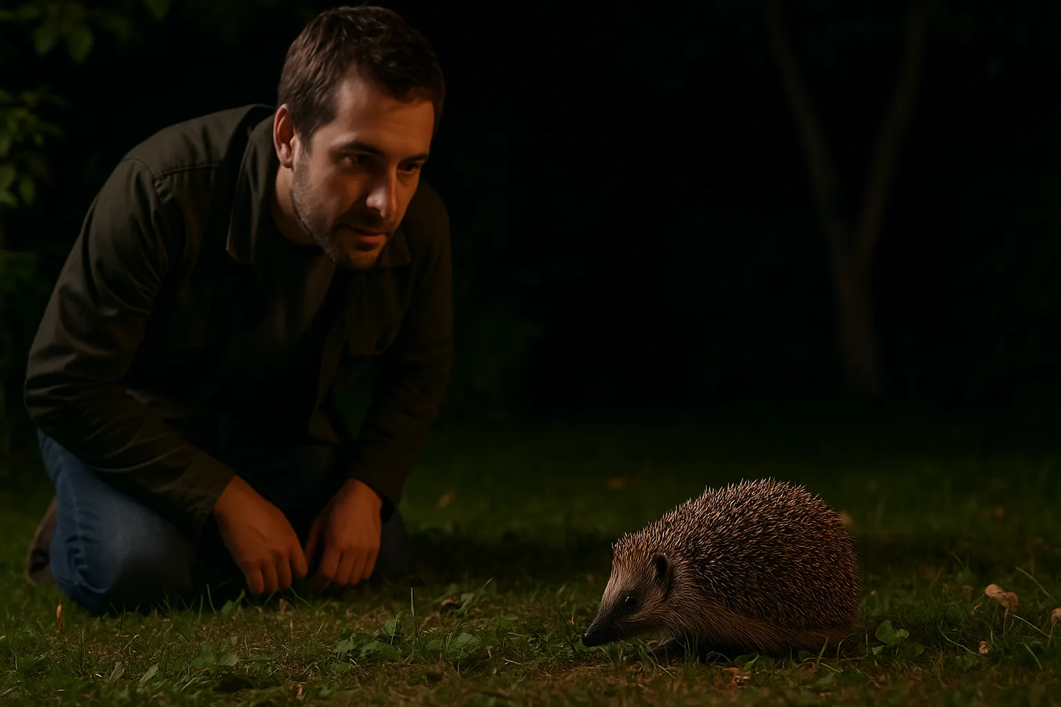 O que fazer ao encontrar um ouriço no seu jardim à noite? Nem pense em tentar tocá-lo 1 O que fazer ao encontrar um ouriço no seu jardim à noite Nem pense em tentar tocá-lo