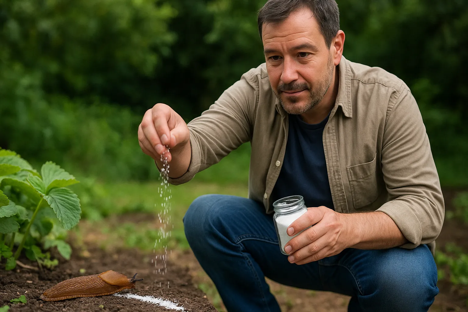 Truque caseiro com sal grosso afasta lesmas do jardim sem usar veneno