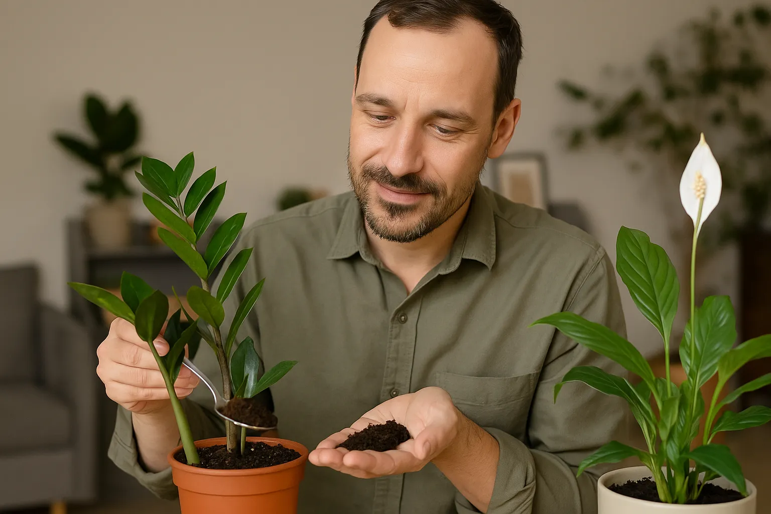Borra de café nas plantas: como a zamioculca e o lírio-da-paz reagem a esse tipo de adubação 1 Borra de café nas plantas