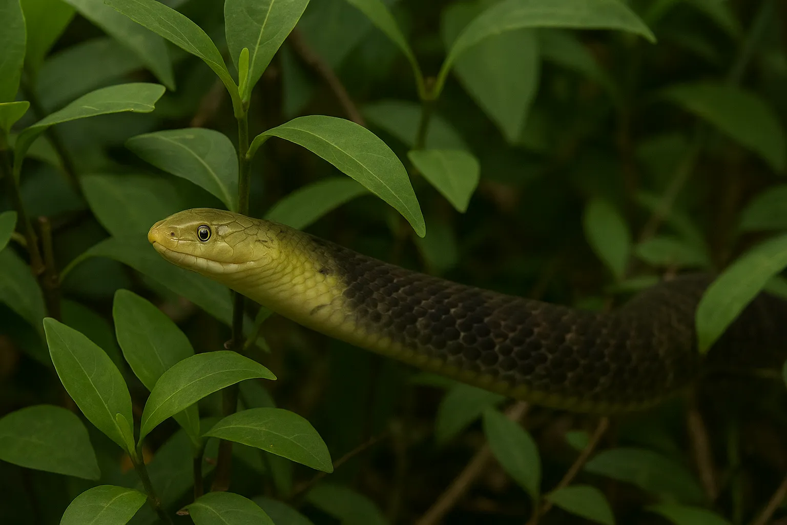 Cobra-camelão: como e por que a Enhydris gyii muda de cor espontaneamente 2 Cobra-camelão - Enhydris gyii (2)