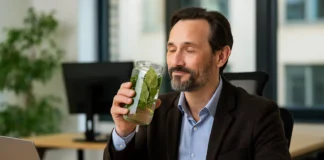 Essa água energizada com louro e manjericão mudou o astral do meu escritório